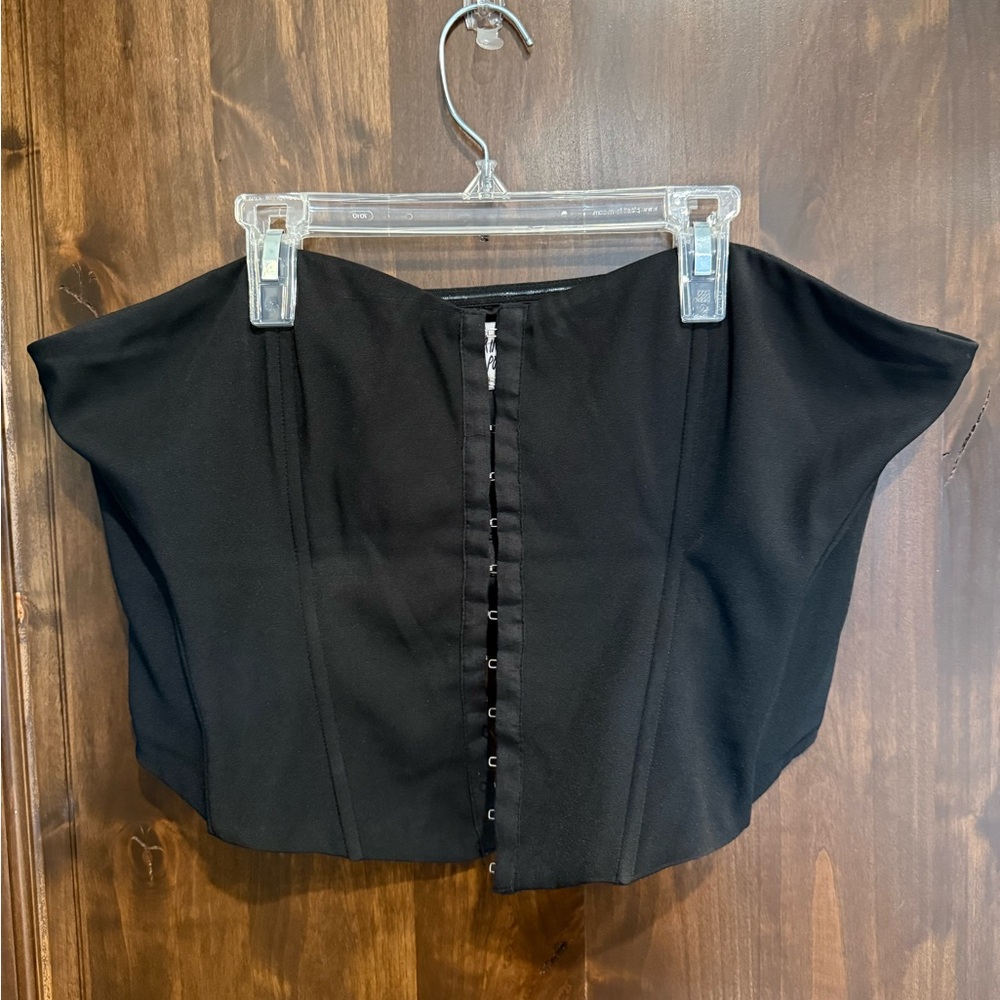 Princess Polly Black Strapless Corset Top